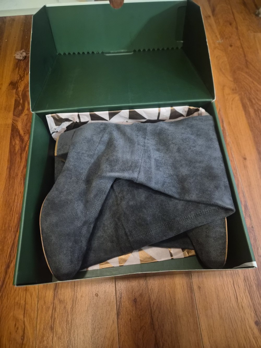 Anthropologie Charcoal Gray Over-the-Knee Suede Boots